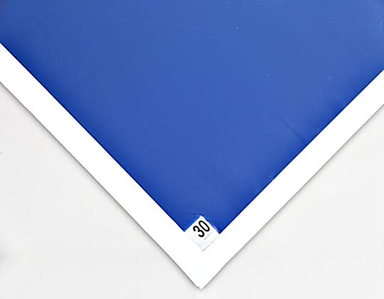 Valutek sticky mats use multi-layered clean-film, water-based acrylic adhesive to eliminate sources of outgassing