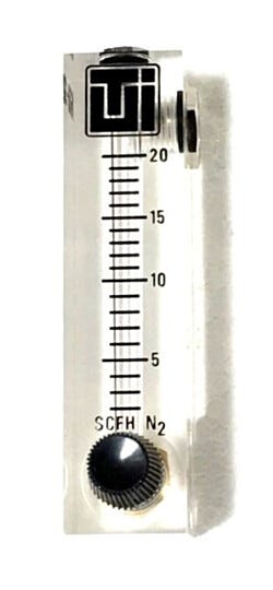 Acrylic flow meter, valve-2-20SCFH  |  1600-32 displayed