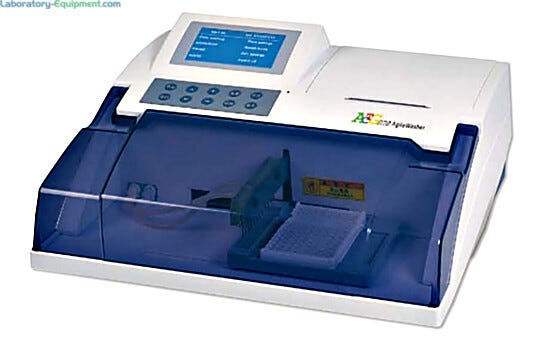 AgileWasher ELISA Plate Washer by ACTGene for 96 or 48-well microplates and strip tubes and stores 99 wash protocols