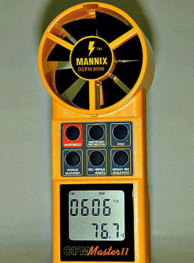 Measures average air velocity for multi-points  |  5401-16 displayed