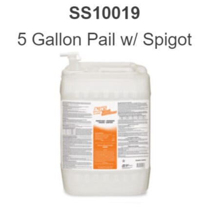 Broad spectrum 5-Gallon Alpet No-Rinse Quat Surface Sanitizer by Best Sanitizers for use with BSX Boot Scrubbers; NSF and EPA #SS10019  |  5608-39 displayed