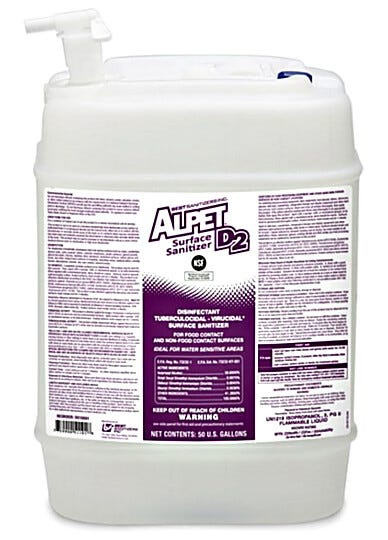 Highly evaporative surface sanitizer for reducing cross-contamination  |  5608-02 displayed