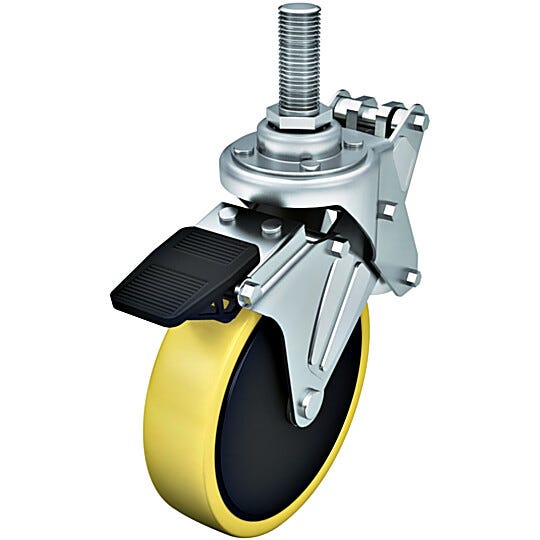 Screw-in stem allows for easy application, while foot brakes effectively stop movement  |  2807-80 displayed
