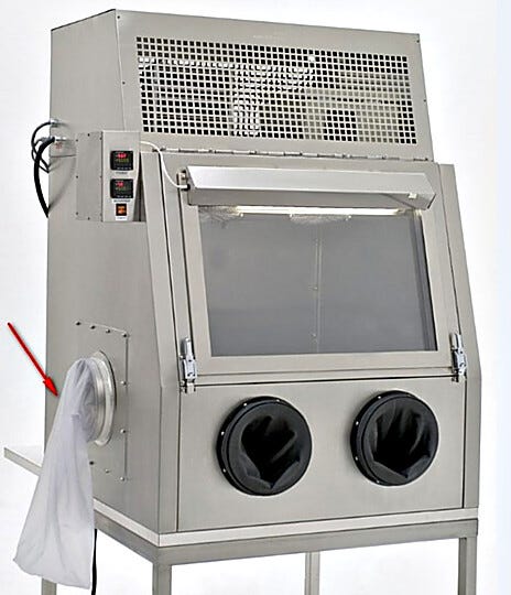 Waste bags, shown on the left side of this glovebox. | 1694-44 displayed