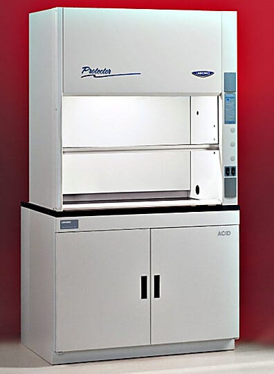 Shown: Labconco Basic 47" Hood, factory-prepared for up to three service fixtures and incandescent lights (kits sold separately)  |  3646-00 displayed