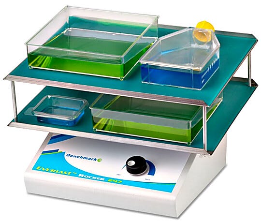 Variable-speed rocker shown with optional stacking platform | 2823-19 displayed
