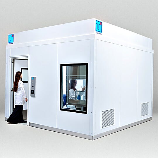 Fully-integrated BioSafe® modular cleanroom with demountable wall panel system | 6606-PP-02 displayed