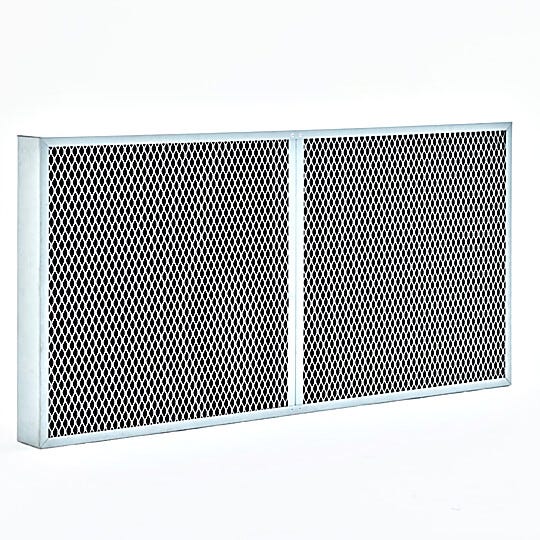 2x4 foot Fan Filter Unit filter with stainless steel housing and grille containing compressed activated carbon in honeycomb form factor for chemical air scrubbi  |  1716-10 displayed