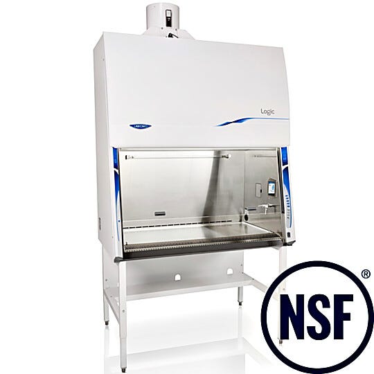 Labconco's Class II B2 biosafety cabinet is made with leak-tight 304 stainless steel and tempered safety glass  |  3651-PP-01 displayed