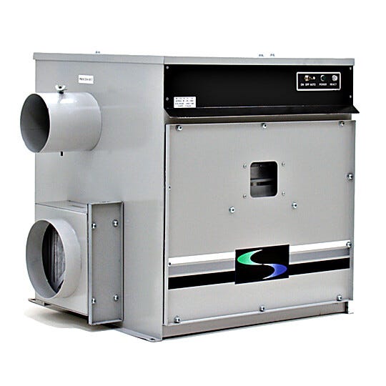 Cleanroom Dehumidification Modules use silica gel desiccant housed in a rotor to produce dry air flow | 6710-62 displayed