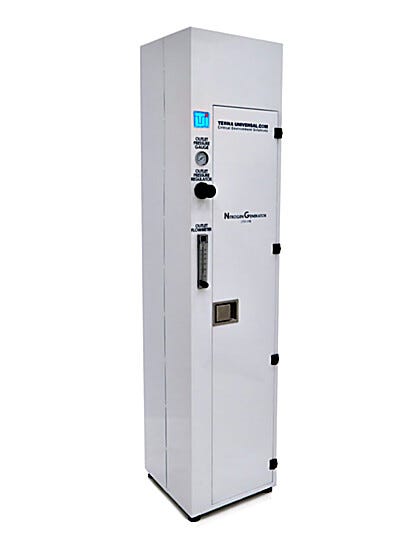 Compact nitrogen generator, 18"W x 18"D x 81.25"H, produces up to 99.5% pure N2 gas  |  2700-13A displayed