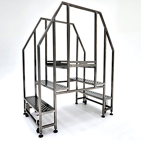 Ideal for crossing hazardous areas or obstacles up to 8" H x 17" W. OSHA-compliant safety railing. Maximum Load: 300 lb. | 2807-61 displayed