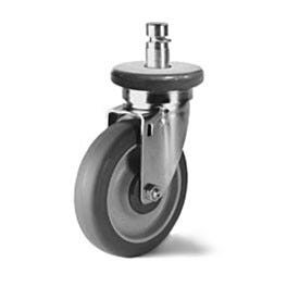 5" nickel or stainless steel swivel or brake stem caster by Eagle Group | 1372-39 | 1372-40 | 1372-41 | 1372-42 displayed