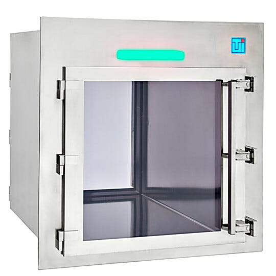 CleanMount® Smart pass-through chamber with electronic interlock and door status alerts | 2635-10B-2-316 displayed