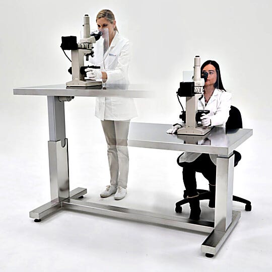 ErgoHeight® tables provide a 15" range of vertical motion; all-stainless steel construction for | 3504-00A displayed