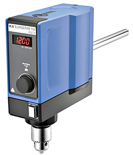 Ideal for high volume applications, the EUROSTAR 100 digital Overhead Stirrer features a 100L capacity and handles materials with a 70,000 mPas viscosity  |  6926-94 displayed