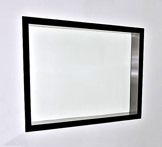 Attractive frameless windows clean easily and add visibility to modular cleanrooms.  |  6603-24 displayed