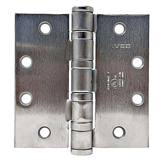 This heavy-weight ball-bearing hinge protects doors with a built-in, non-removable security pin  |  5050-09 displayed