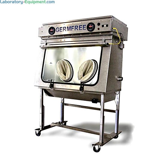 Germfree’s VersaFlow™ Compounding Aseptic Isolator provides an ISO 5 environment for compounding sterile pharmaceuticals (2-port model shown)  |  5607-19 displayed