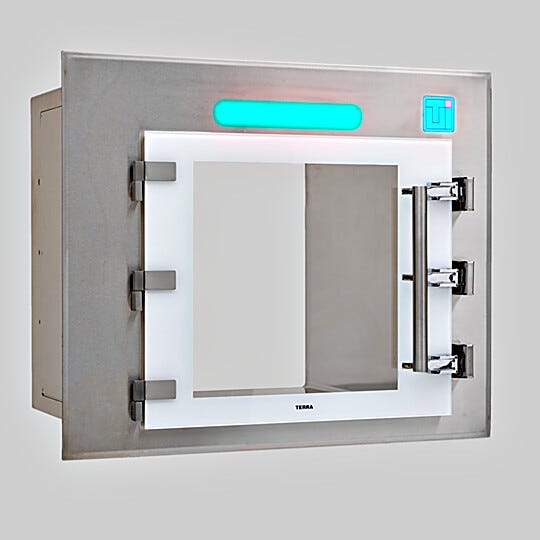 Heavy-duty stainless steel lift latches included to minimize scratching, corrosion and contamination resulting over time that can occur with chrome-plated latch | 2636-98 displayed