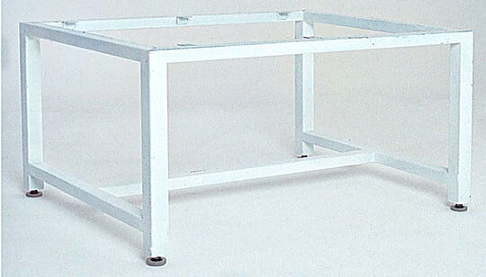 Glove box support stand in powder-coated steel with levelling feet, 59"W  |  1681-51 displayed