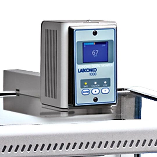 Labconco 115V Guardian Digital Airflow Monitor with Epoxy Coated Steel #3908800 for Protector Hoods, Ventilation Stations and Xpert Enclosures | 3646-45 displayed