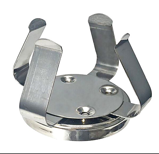 H1000-MR-250 Magic Clamp Flask Clamp for 250 ml Erlenmeyer flask by Benchmark Scientific compatible with Incu-Shaker and Orbi-Shaker models  |  2817-04 displayed