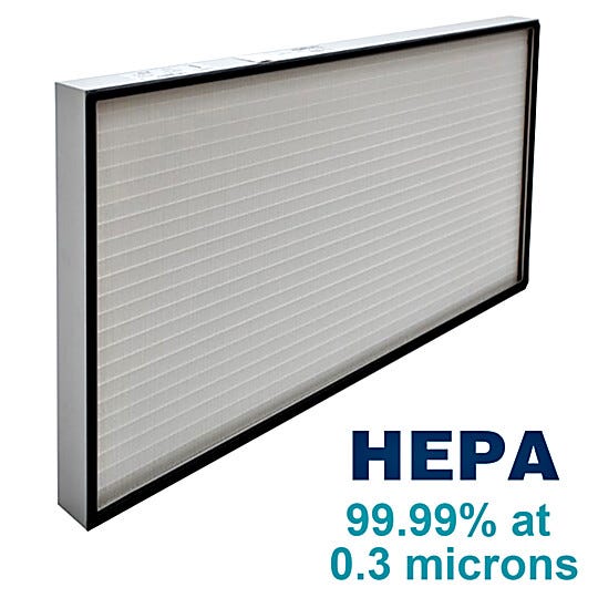 High Efficiency Particle Filter is rated 99.99% efficient @ 0.3 µm diameter particles | 6601-25 displayed