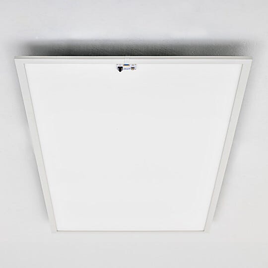 Battery- powered emergency light illuminates cleanroom in event of a power failure  |  3800-47A displayed