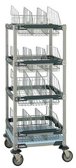 MetroMax i Gown and Bootie Storage units include adjustable baskets and dividers for easy storage of bulky or odd-shaped items | 1403-12 displayed
