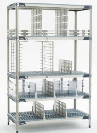 MetroMax i Shelving Systems feature stainless steel corners for durability and stability | 1541-29 displayed