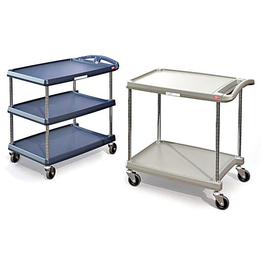 InterMetro two or three tier shelf utility cart with Microban protection | 1532-13A displayed