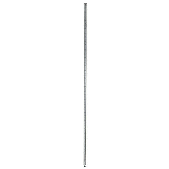 Olympic shelving post for stationary units with 1" shelf intervals, chromate finish, and leveling bolts | 1303-53 displayed