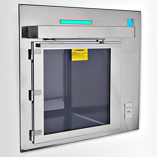 Motion sensor-activated Automatic Door Operator eliminates the touch-contamination that normally results from using a standard pass-through door | 2635-60 displayed