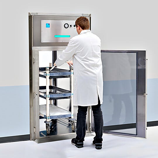 Vents along the bottom of the chamber recirculate air through a ULPA filter to protect sensitive parts, prevent cross-contamination | 6705-68-316 displayed