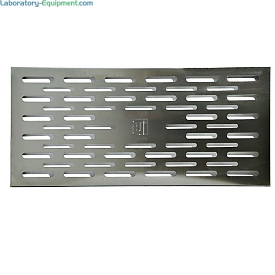 304 stainless steel perforated shelf for 52" shelf-only garment storage cabinets | 4101-87B displayed