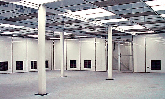 Insulated ISO-Rated Hardwall Cleanroom with polypropylene panels | 6601-19 displayed