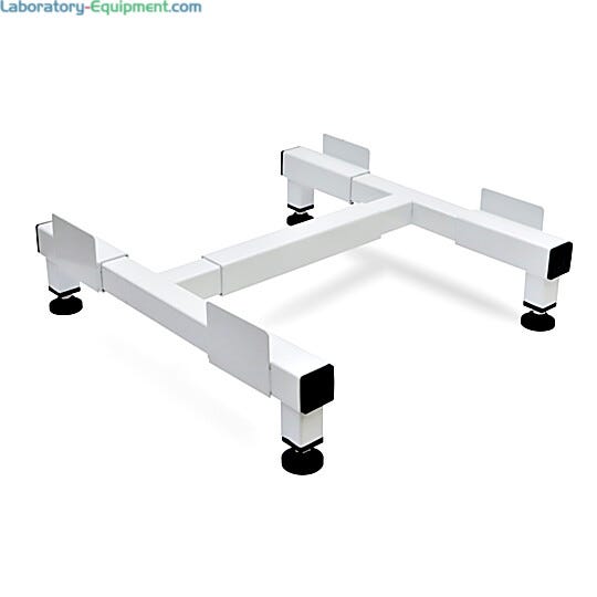 Small 4"H powder-coated FFU base stand with adjustable leveling feet | 6605-60-S displayed