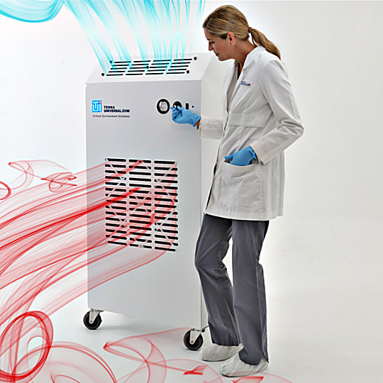 Medical-grade air filtration system rapidly transforms any standard room into a fully functional negative pressure isolation room | 6601-PP-27 displayed