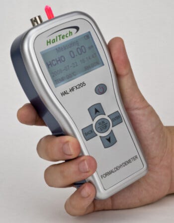Handheld formaldehyde meter.  |  1510-40 displayed