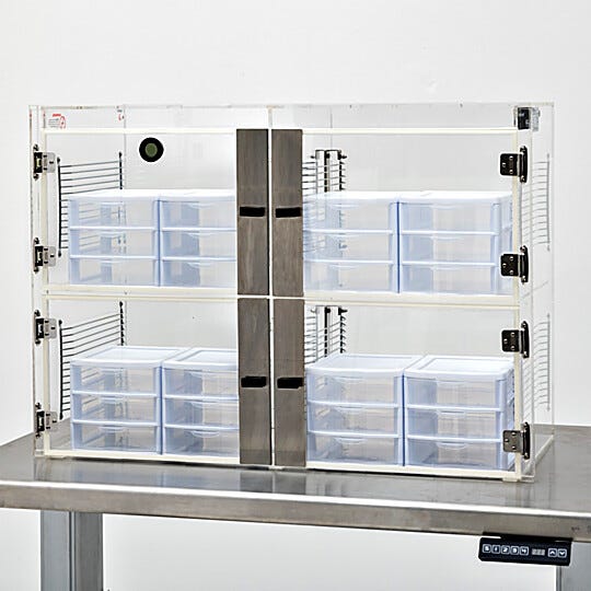 Smaller drawers can sit side-by-side for detailed organization  |  1741-61 displayed