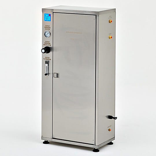Compact nitrogen generator with purity control, low-pressure alert, and prefilters | 2700-12C displayed