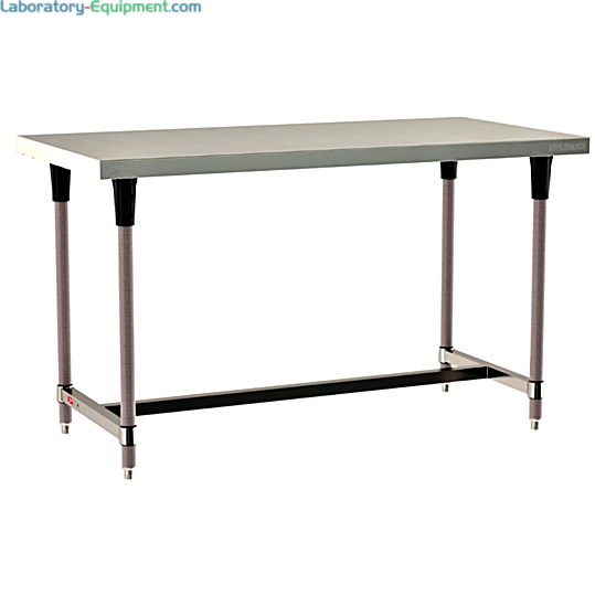 Standard 304 Stainless Steel TableWorx Work Tables with Microban antimicrobial Metroseal Legs and I-Frame by Metro; with mobile options | 1543-PP-01 displayed