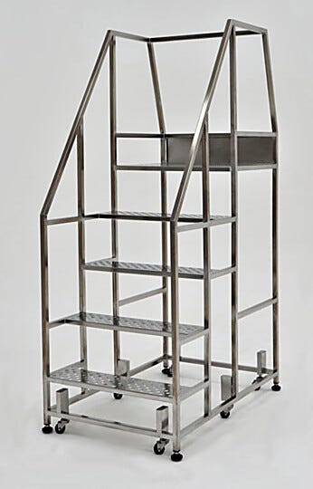 Five-step BioSafe step stairs with safety railing. | 2805-87 displayed