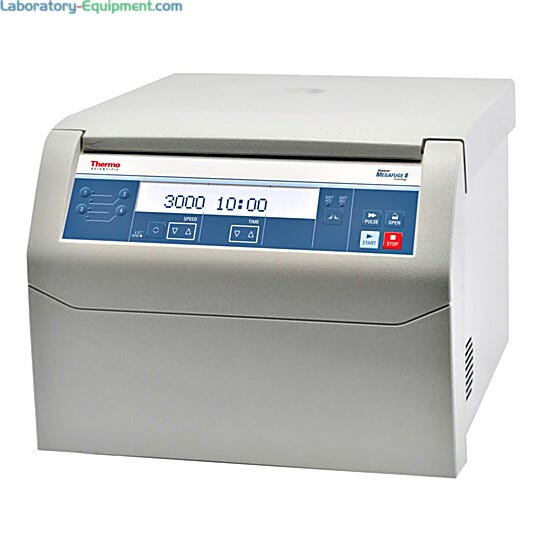 Heraeus Megafuge 8 centrifuge from Thermo Fisher is designed for clinical and research labs  |  1716-01 displayed