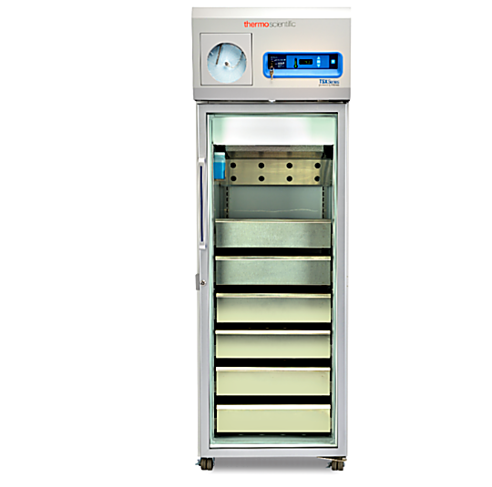 FDA and UL 11.5 cu. ft. TSX HP blood bank refrigerator stores 192 blood bags, meets AABB requirements and V-drive detects usage patterns | 1621-16 displayed