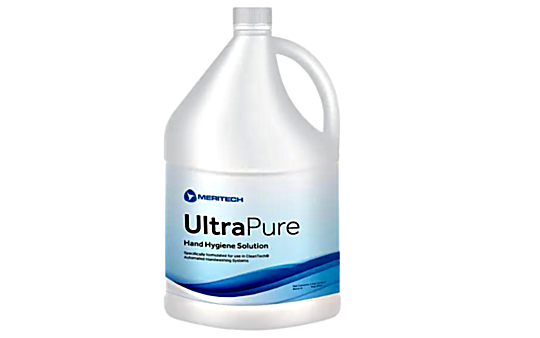 UPX-12K Ultrapure Hand Hygiene Solution by Meritech with a 2,000 handwashing event capacity compatible with CleanTech Automated Handwashing Stations | 1017-62 displayed