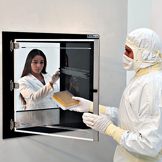 Acrylic ValuLine® pass-through chambers combine value and functionality; included interlock prevents cross-contamination | 2634-17A displayed