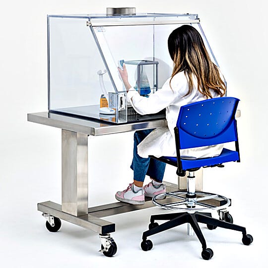 Benchtop design allows comfortable seated operation which provides an ergonomic working position for detailed tasks  |  5052-03 displayed