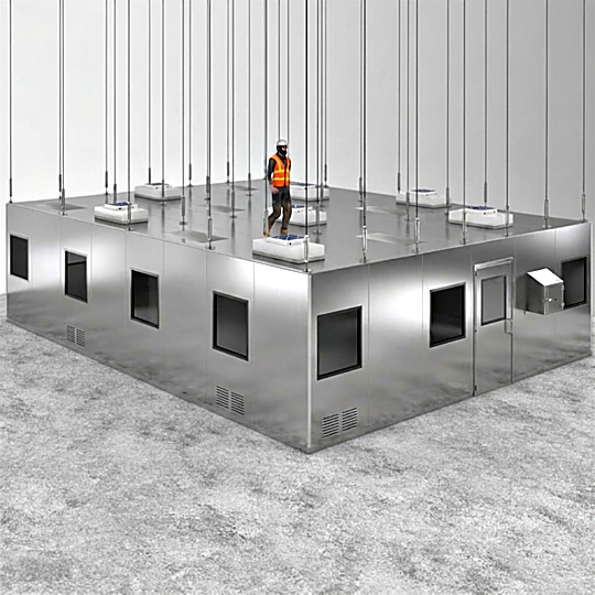 Terra's BioSafe® Stainless Steel Ceiling Panels are fully walkable, self-spported or suspended from facility ceiling  |  6603-67-SS displayed